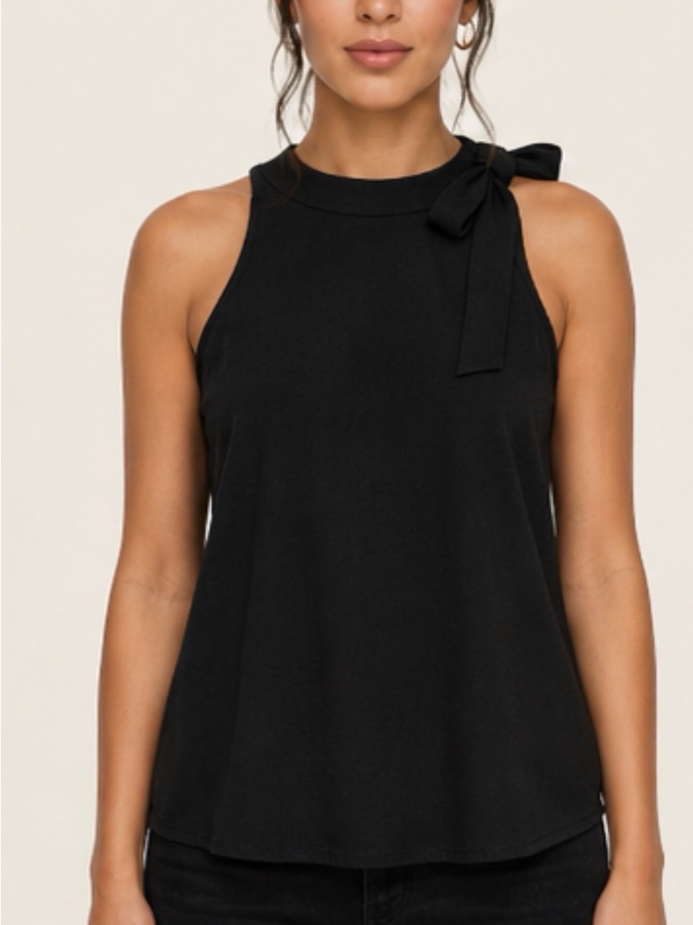 Banana Republic Black Tie Front Tank Top